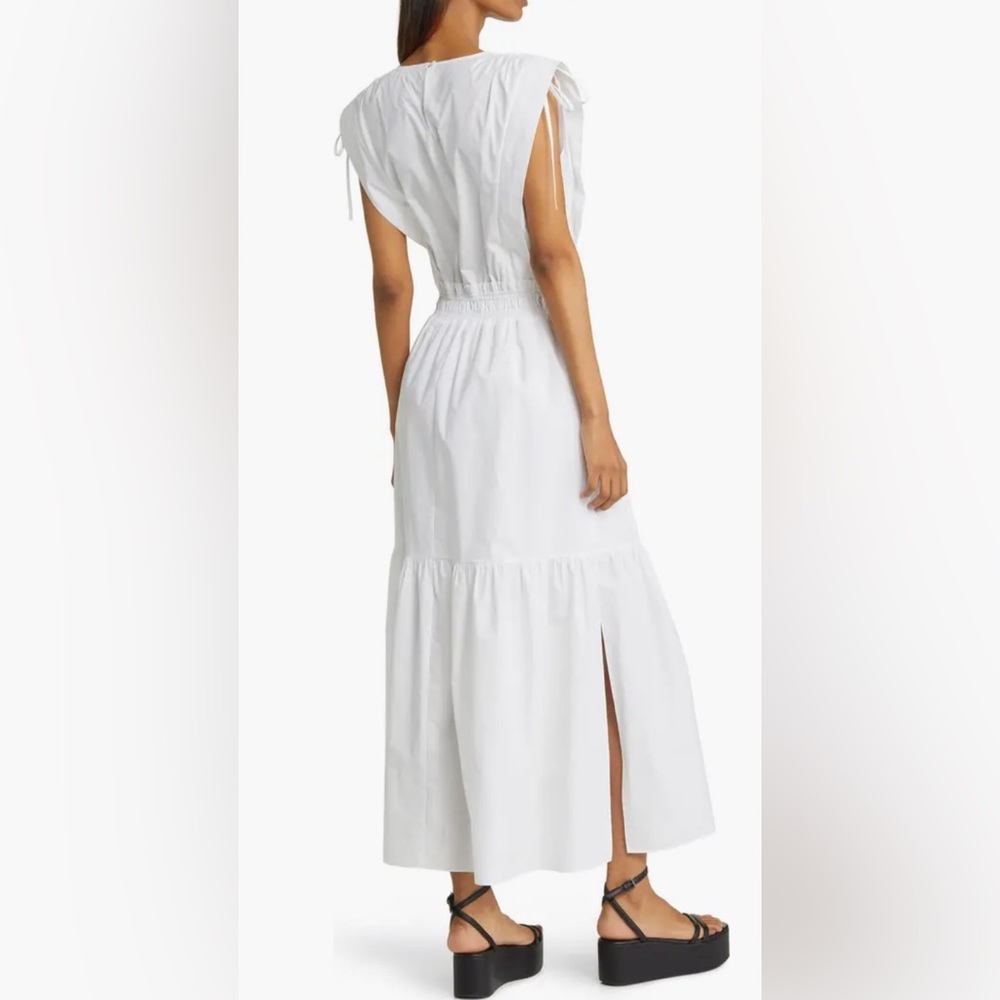 Frame Organic Cotton A-Line Dress Cotton-Poplin Midi‎ Dress Size Small - Picture 2 of 9